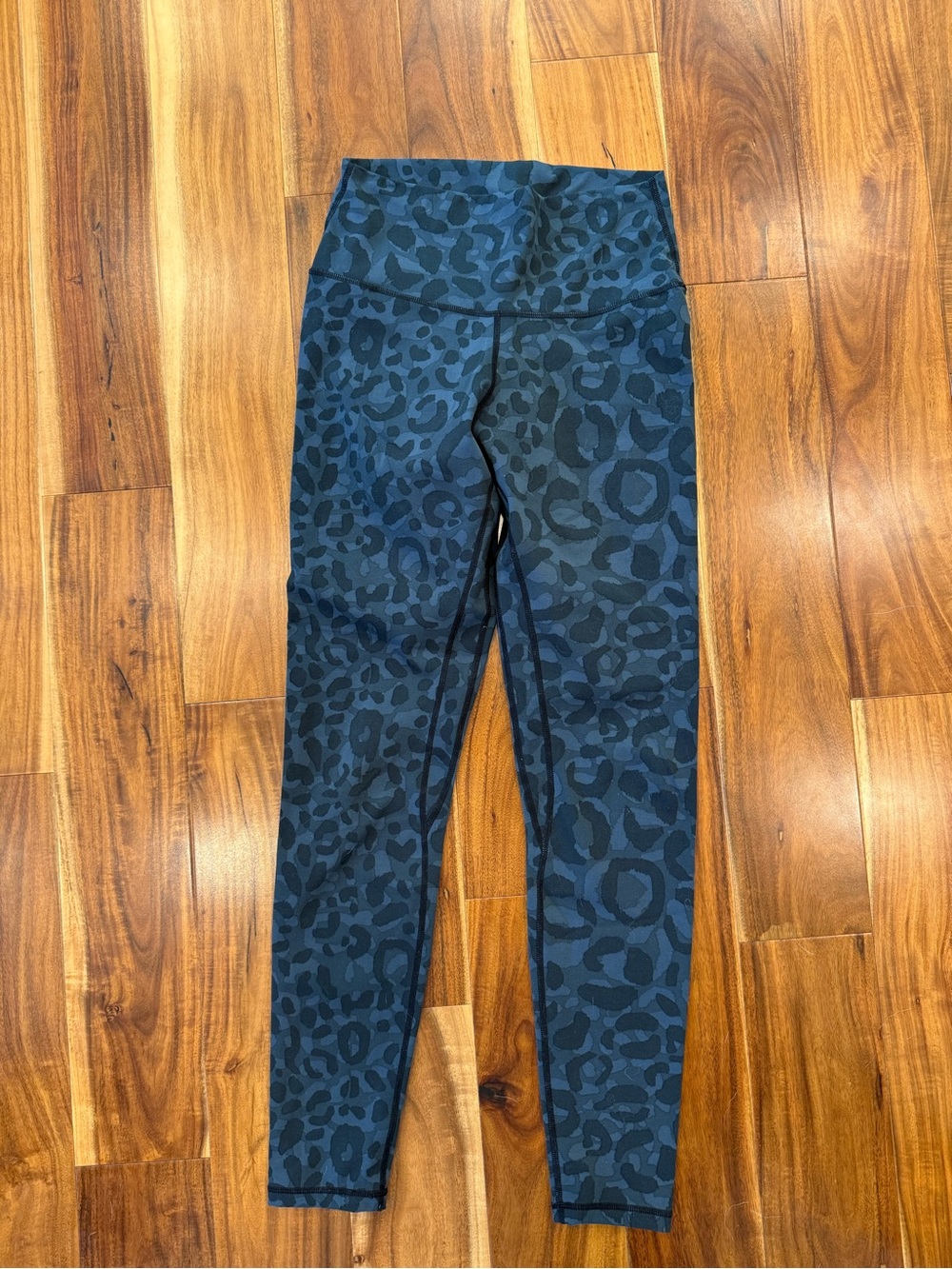 High-Waist Navy Leopard Print Leggings